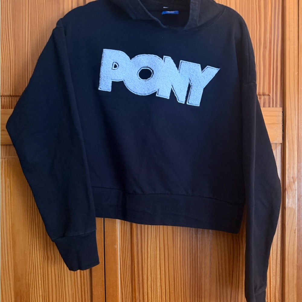 PONY Women's Black Cropped Hoodie